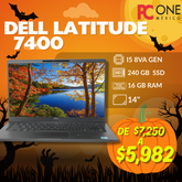 LAPTOP - DELL LATITUDE 7400 - i5 8va Gen. 8 GB RAM, 240 SSD, 14''